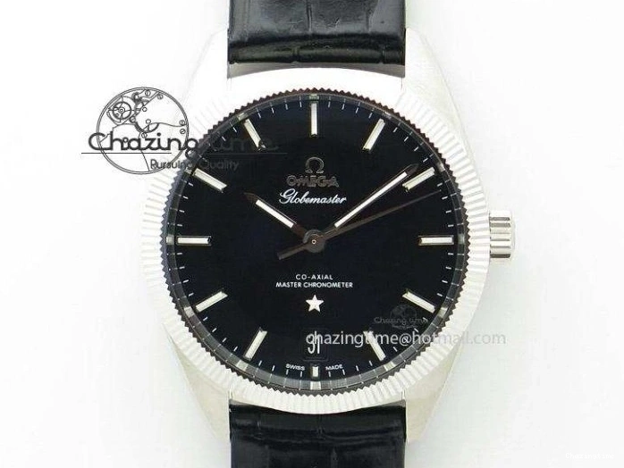 0128 QuickDry De Ville Chronograph RG OMF 1:1 Best Edition Blue Dial On Blue Leather Strap A 8107